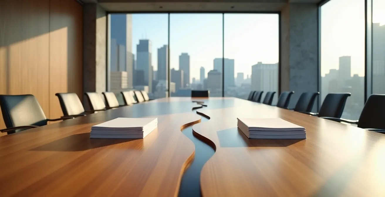 Bureau d'affaires moderne montrant l'intégration des deux systèmes juridiques canadiens