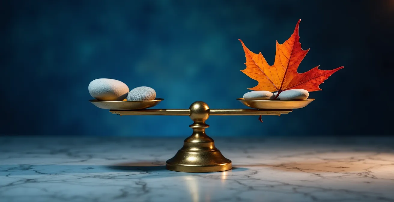 Une balance de la justice symbolisant l'équité et les droits des employés protégés par la Charte québécoise.